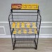 FixtureDisplays® Wide Metal Bakery Display Rack on Wheels, 6 Shelves with Header Holder, 39.5
